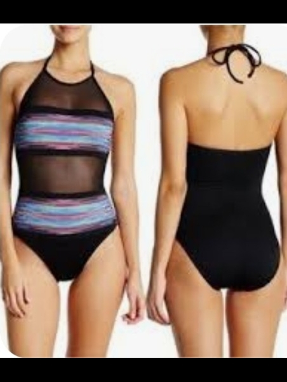 La Blanca Black Halter One-Piece